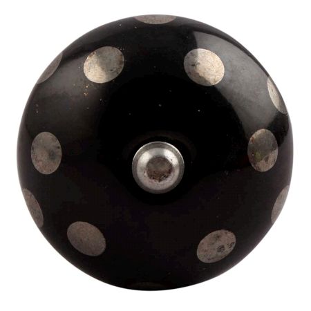 Silver Dot Ceramic Wine Stopper (Pack Of One Piece)
